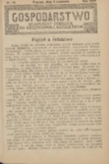 Gospodarstwo : bezpłatny dodatek do Przewodnika Katolickiego 1927.09.04 Nr18