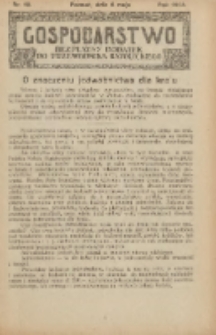 Gospodarstwo : bezpłatny dodatek do Przewodnika Katolickiego 1928.05.06 Nr10