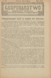 Gospodarstwo : bezpłatny dodatek do Przewodnika Katolickiego 1928.07.01 Nr14
