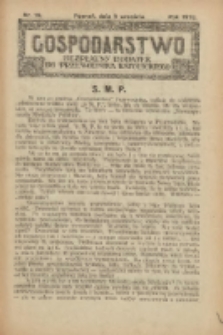 Gospodarstwo : bezpłatny dodatek do Przewodnika Katolickiego 1928.09.09 Nr19