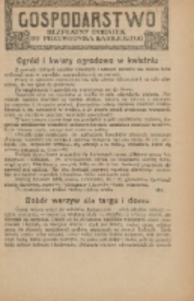 Gospodarstwo : bezpłatny dodatek do Przewodnika Katolickiego 1929.04.21 Nr7