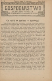 Gospodarstwo : bezpłatny dodatek do Przewodnika Katolickiego 1929.06.16 Nr11