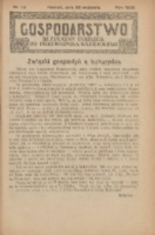 Gospodarstwo : bezpłatny dodatek do Przewodnika Katolickiego 1929.09.22 Nr18