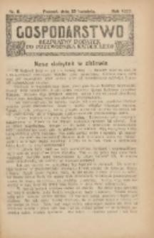 Gospodarstwo : bezpłatny dodatek do Przewodnika Katolickiego 1930.04.20 Nr8