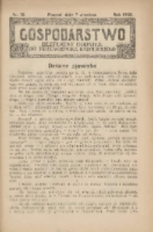 Gospodarstwo : bezpłatny dodatek do Przewodnika Katolickiego 1930.09.08 Nr18