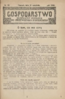 Gospodarstwo : bezpłatny dodatek do Przewodnika Katolickiego 1930.09.21 Nr19