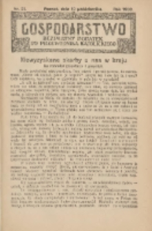 Gospodarstwo : bezpłatny dodatek do Przewodnika Katolickiego 1930.10.19 Nr21
