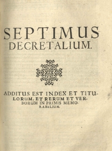 Septiumus Decretalium