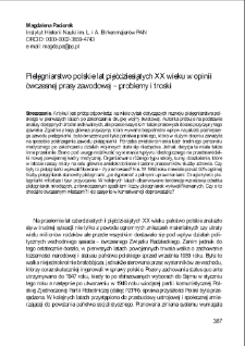 Pielęgniarstwo polskie lat pięćdziesiątych XX wieku w opinii &oacute;wczesnej prasy zawodowej &ndash; problemy i troski