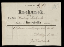 Pałac Działyńskich. Dowody wydatk&oacute;w w roku 1869, 1868-1870