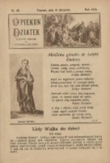 Opiekun Dziatek : bezpłatny dodatek do Przewodnika Katolickiego 1926.11.28 Nr45