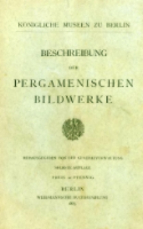 K&ouml;nigliche Museen zu Berlin. Beschreibung der pergamenischen Bildwerke