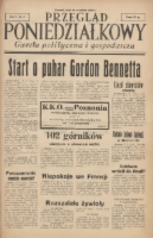 Przegląd Poniedziałkowy: gazeta polityczna i gospodarcza 1934.09.24 R.1 Nr 3