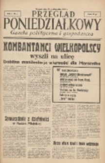 Przegląd Poniedziałkowy: gazeta polityczna i gospodarcza 1934.10.22 R.1 Nr 7