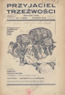 Przyjaciel Trzeźwości : organ Związku Bractw Wstrzemięźliwości Archidiecezji Gnieźnieńskiej i Poznańskiej : miesięcznik dla szerzenia wstrzemięźliwości między ludem 1935 styczeń-luty R.17 Nr1