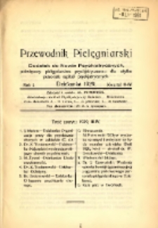 Przewodnik Pielęgniarski: dodatek do Nowin Psychiatrycznych, poświęcony pielęgniarstwu psychiatrycznemu dla użytku personelu szpitali psychiatrycznych 1929 R.1 z.3-4