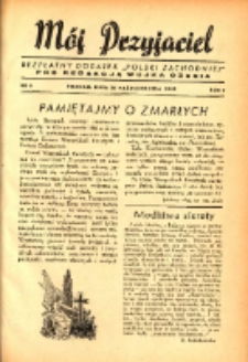M&oacute;j Przyjaciel : bezpłatny dodatek "Polski Zachodniej" pod redakcją wujka Czesia 1945.10.28 R.1 Nr8