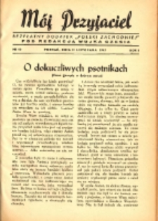 M&oacute;j Przyjaciel : bezpłatny dodatek "Polski Zachodniej" pod redakcją wujka Czesia 1945.11.10 R.1 Nr10