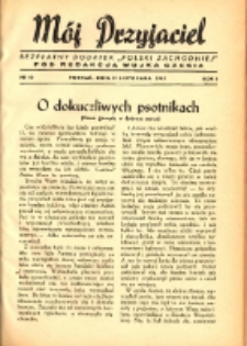 Mój Przyjaciel : bezpłatny dodatek "Polski Zachodniej" pod redakcją wujka Czesia 1945.11.10 R.1 Nr10