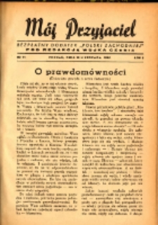 Mój Przyjaciel : bezpłatny dodatek "Polski Zachodniej" pod redakcją wujka Czesia 1945.11.18 R.1 Nr11