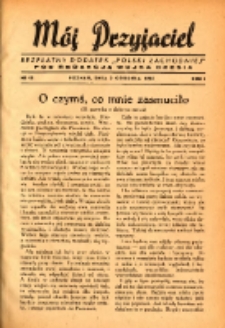 M&oacute;j Przyjaciel : bezpłatny dodatek "Polski Zachodniej" pod redakcją wujka Czesia 1945.12.02 R.1 Nr13