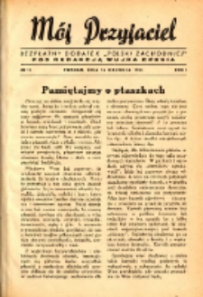 Mój Przyjaciel : bezpłatny dodatek "Polski Zachodniej" pod redakcją wujka Czesia 1945.12.16 R.1 Nr15