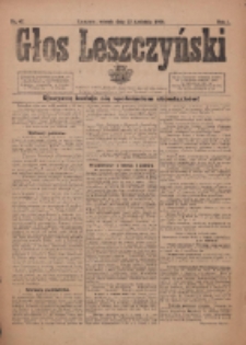 Głos Leszczyński 1920.04.27 R.1 Nr47