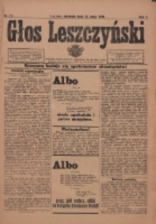 Głos Leszczyński 1920.05.30 R.1 Nr72