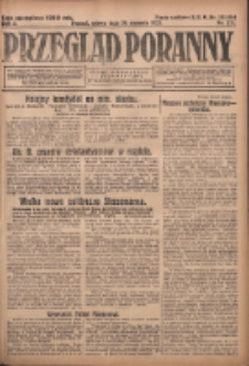 Przegląd Poranny: pismo niezależne i bezpartyjne 1923.08.25 R.3 Nr233