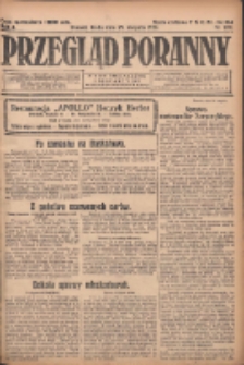 Przegląd Poranny: pismo niezależne i bezpartyjne 1923.08.29 R.3 Nr237