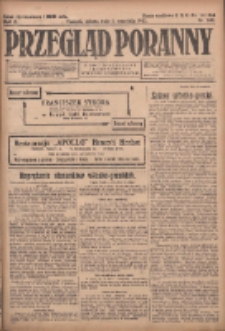 Przegląd Poranny: pismo niezależne i bezpartyjne 1923.09.01 R.3 Nr240