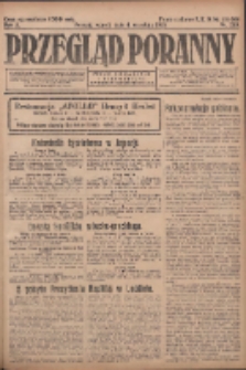 Przegląd Poranny: pismo niezależne i bezpartyjne 1923.09.04 R.3 Nr243