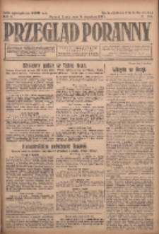 Przegląd Poranny: pismo niezależne i bezpartyjne 1923.09.05 R3 Nr244