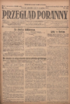 Przegląd Poranny: pismo niezależne i bezpartyjne 1923.09.09 R.3 Nr248
