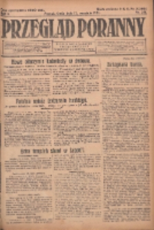 Przegląd Poranny: pismo niezależne i bezpartyjne 1923.09.12 R.3 Nr251