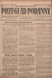 Przegląd Poranny: pismo niezależne i bezpartyjne 1923.09.21 R.3 Nr260