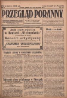 Przegląd Poranny: pismo niezależne i bezpartyjne 1923.09.28 R.3 Nr267