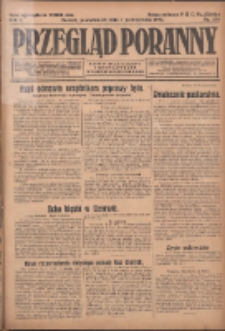 Przegląd Poranny: pismo niezależne i bezpartyjne 1923.10.01 R.3 Nr270