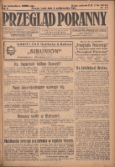 Przegląd Poranny: pismo niezależne i bezpartyjne 1923.10.03 R.3 Nr272