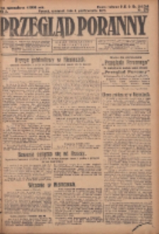 Przegląd Poranny: pismo niezależne i bezpartyjne 1923.10.04 R.3 Nr273