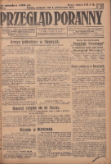 Przegląd Poranny: pismo niezależne i bezpartyjne 1923.10.04 R.3 Nr273