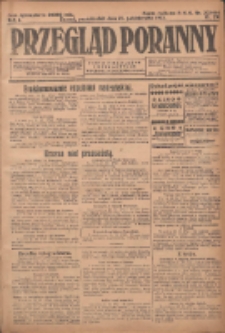 Przegląd Poranny: pismo niezależne i bezpartyjne 1923.10.22 R.3 Nr291