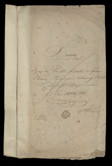 Dowody Tyczące się Rozchodu Wiktuałów do Spiżarni Pałacowej w Poznaniu [...] Działyńskiego [...] w roku 1846/47