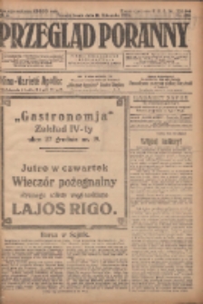 Przegląd Poranny: pismo niezależne i bezpartyjne 1923.11.14 R.3 Nr314