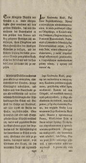 Obwieszczenie. Dla wszystkich poddanych mieszkańc&oacute;w, między Niemnem y Bugiem leżących powiat&oacute;w mazowieckich, podlaskich y litewskich