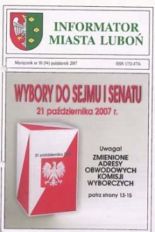 Informator Miasta Luboń 2007.10 Nr10(94)