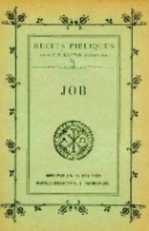 R&eacute;cits bibliques. No IV: Job
