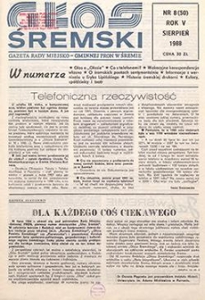 Głos Śremski 1988.08 R.5 Nr8(50)
