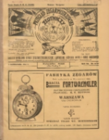 Przegląd Zegarmistrzowski i Złotniczy : gazeta handlowa rynku zegarmistrzowskiego, złotniczego, biżuterii, optyki i branż pokrewnych 1931.10.01 R.7 Nr18/19