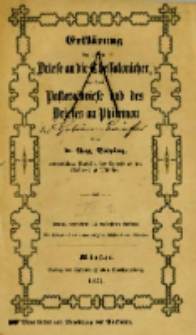 Erkl&auml;rung des Briefes an die Hebr&auml;er